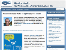 Tablet Screenshot of h2oforhealth.com